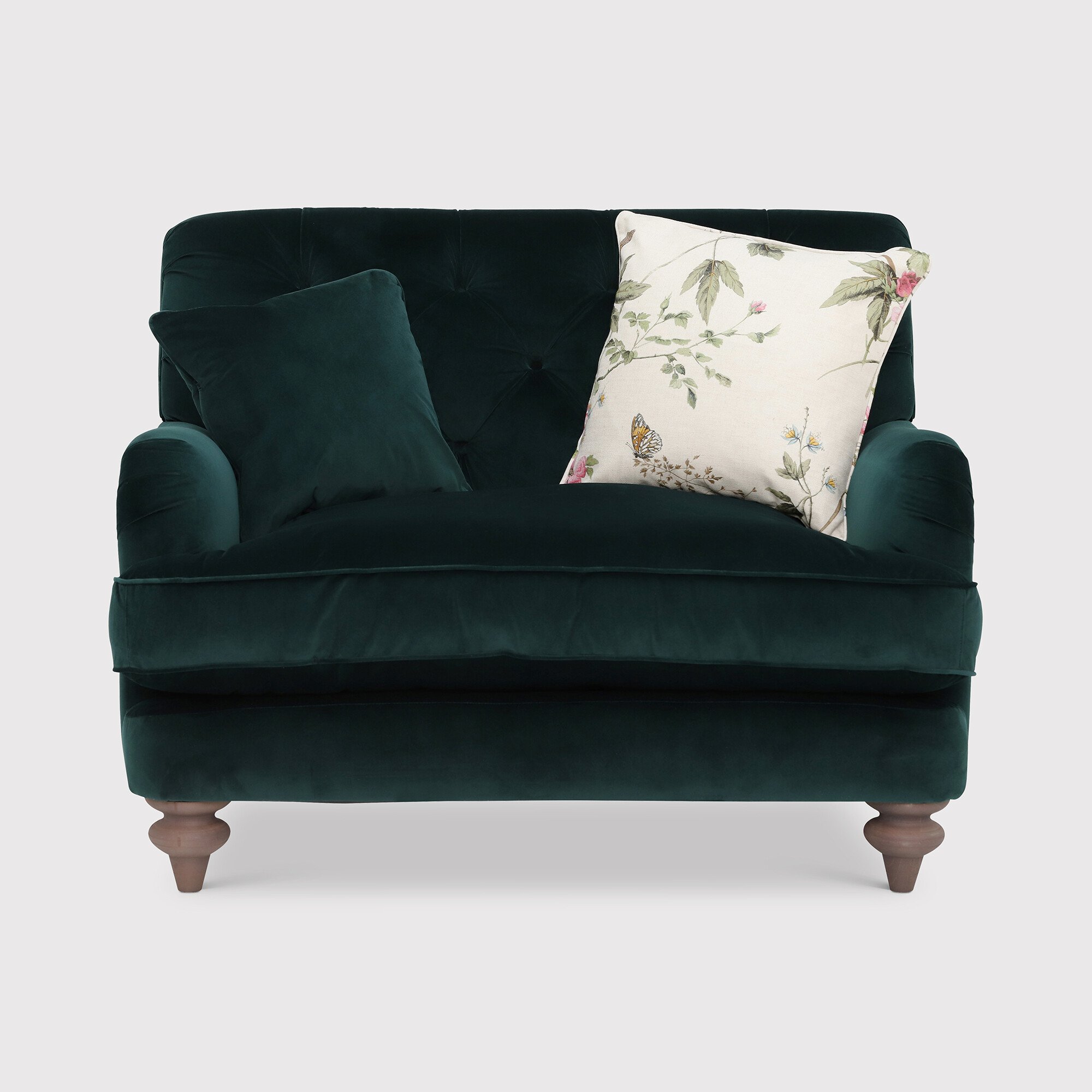 Windermere Loveseat Sofa, Green Fabric | Barker & Stonehouse
