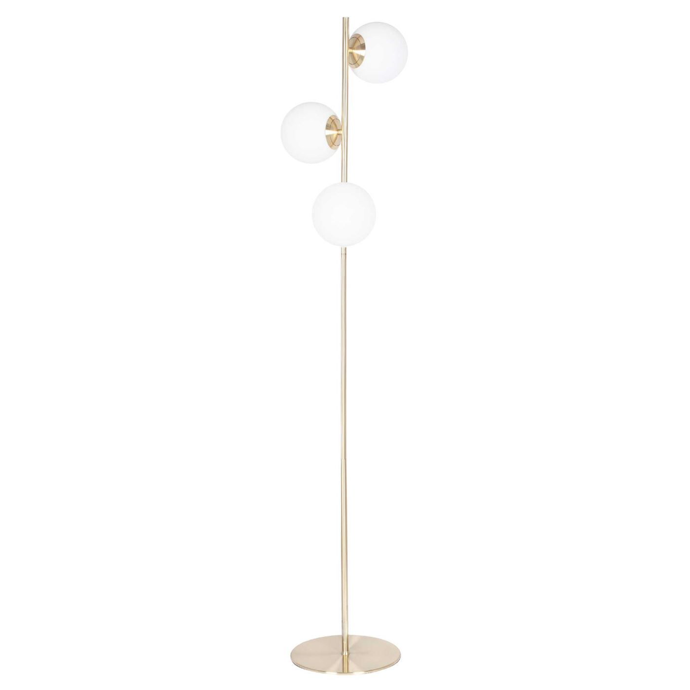 White Orb Floor Lamp, Gold | Barker & Stonehouse