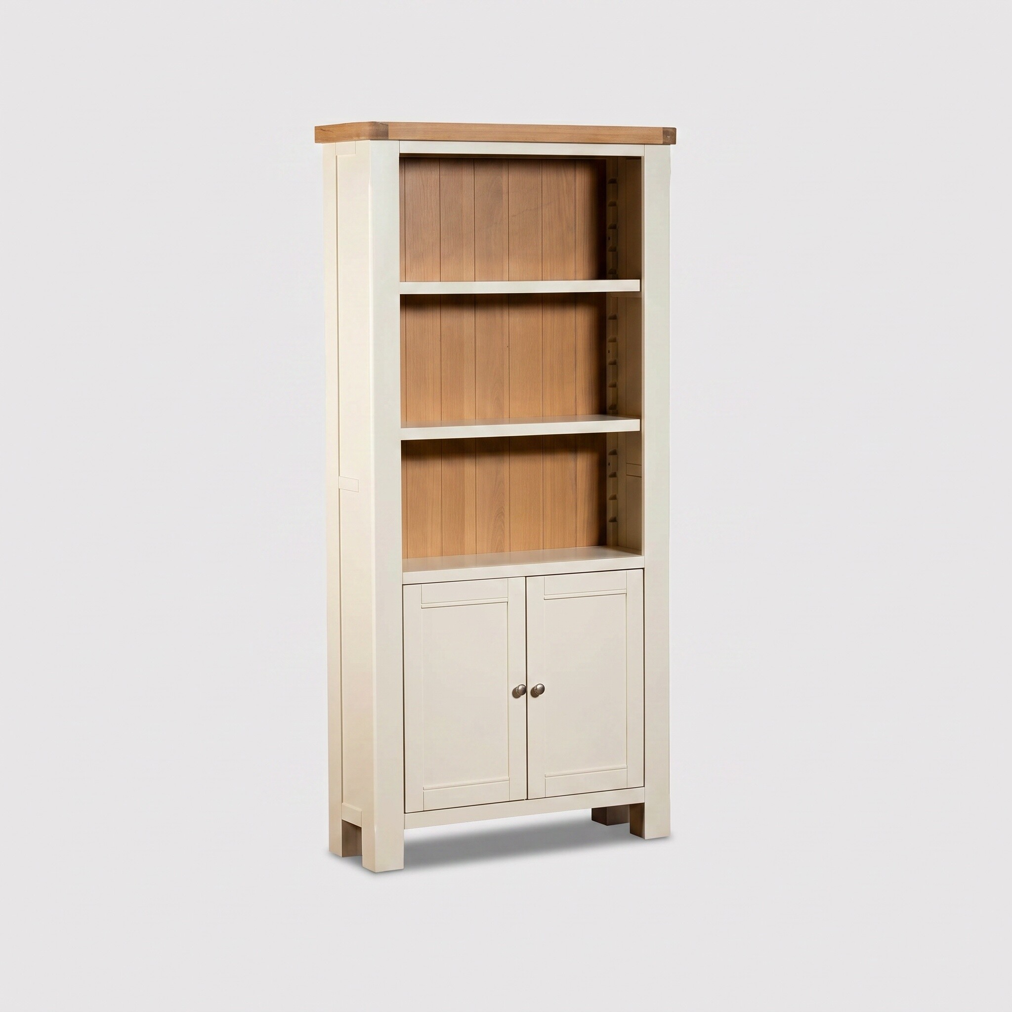 View Witney storage bookcase 90x30x185cm in neutral wood View Witney storage bookcase 90x30x185cm in neutral wood