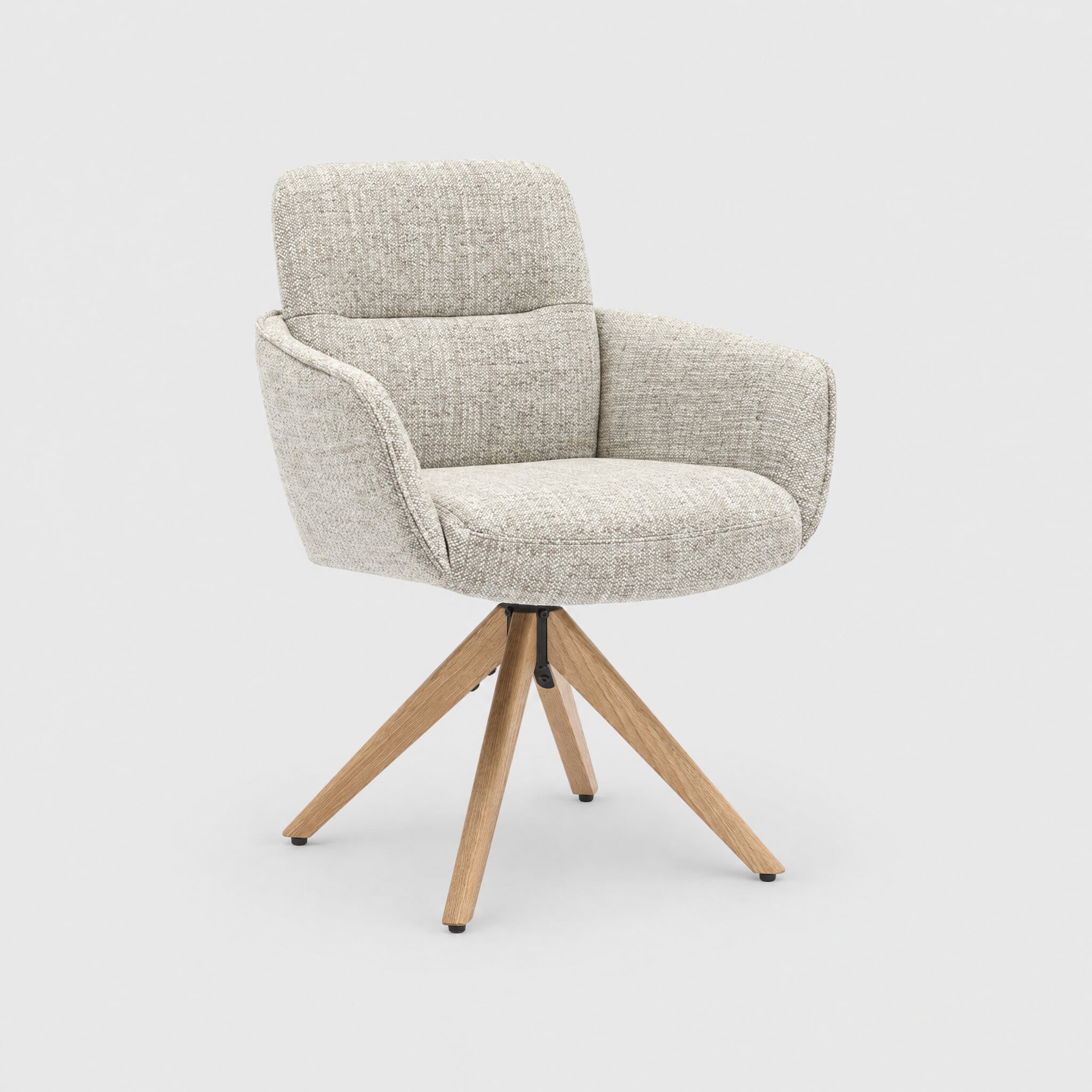 Woolwich dining chair with 360 swivel in orange fabric