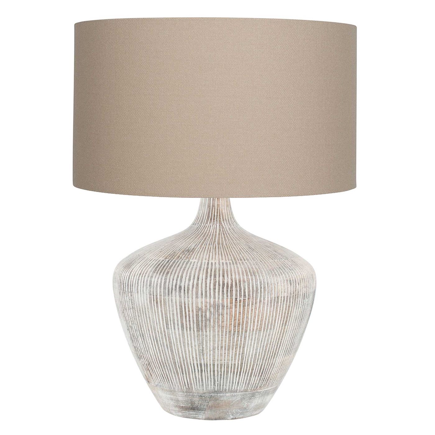 Whitewash table on sale lamp