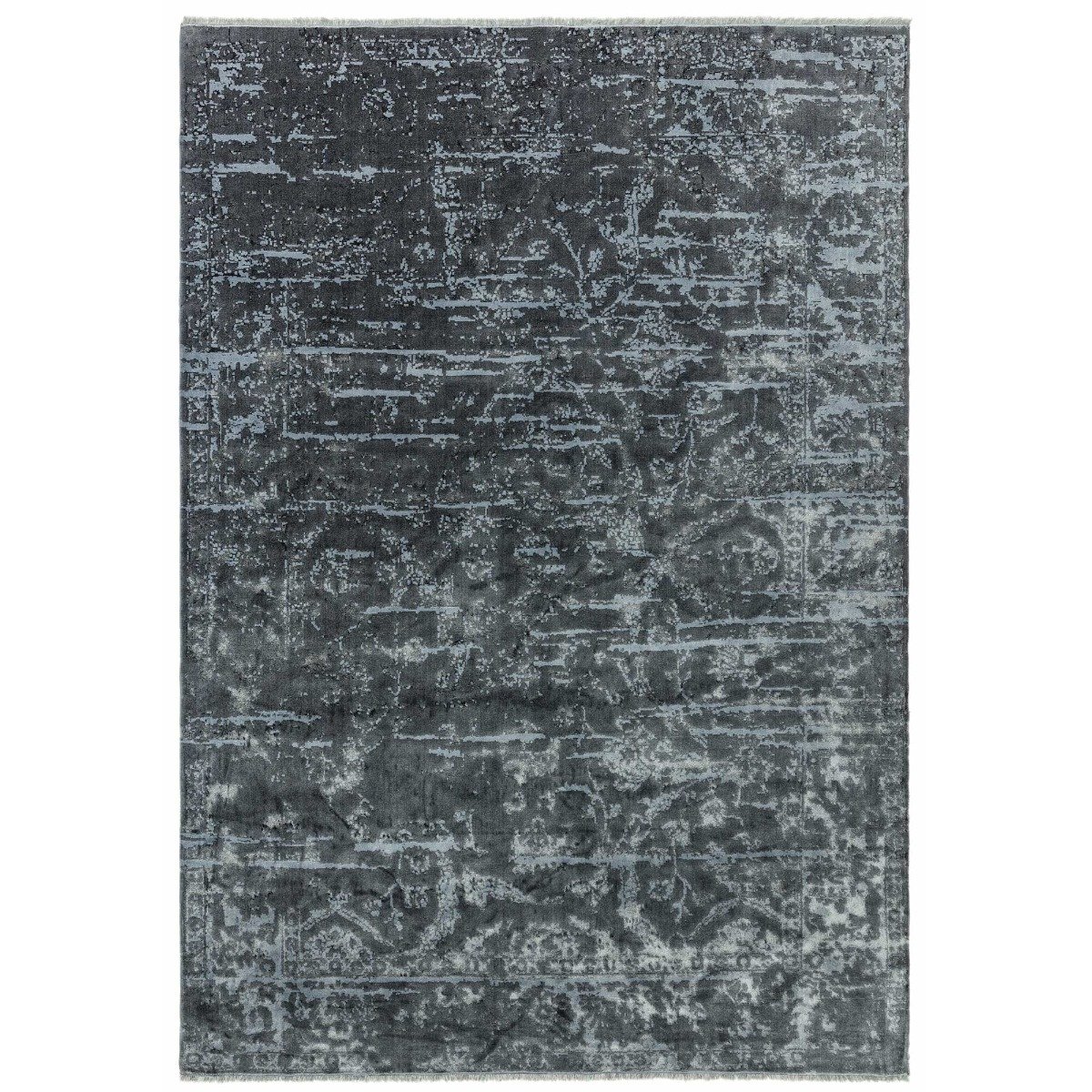 Zadana Charcoal 120x180Cm Rug, Square, Black | W120cm | Barker & Stonehouse
