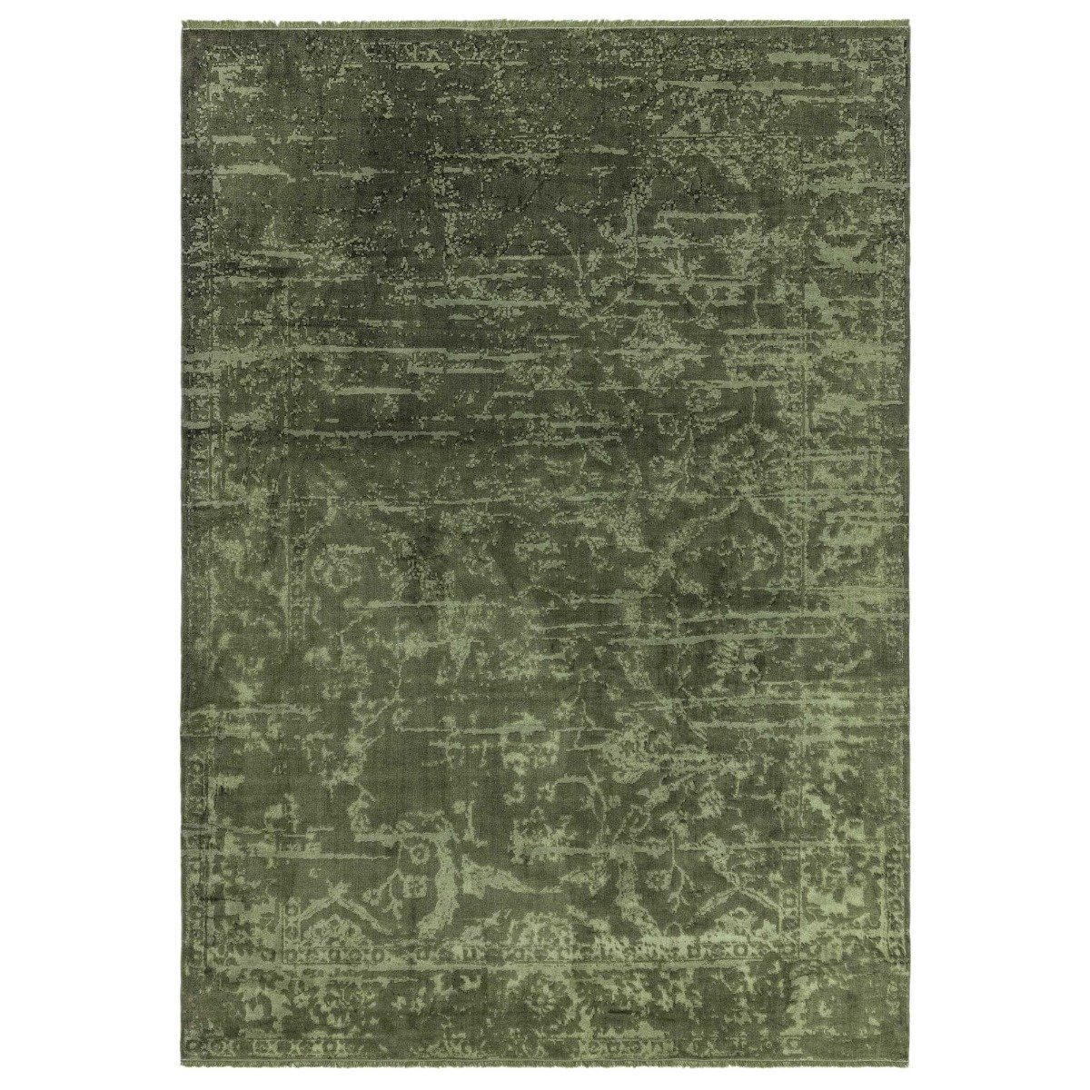 Zadana Green 160x230Cm Rug, Square Polyester | W160cm | Barker & Stonehouse