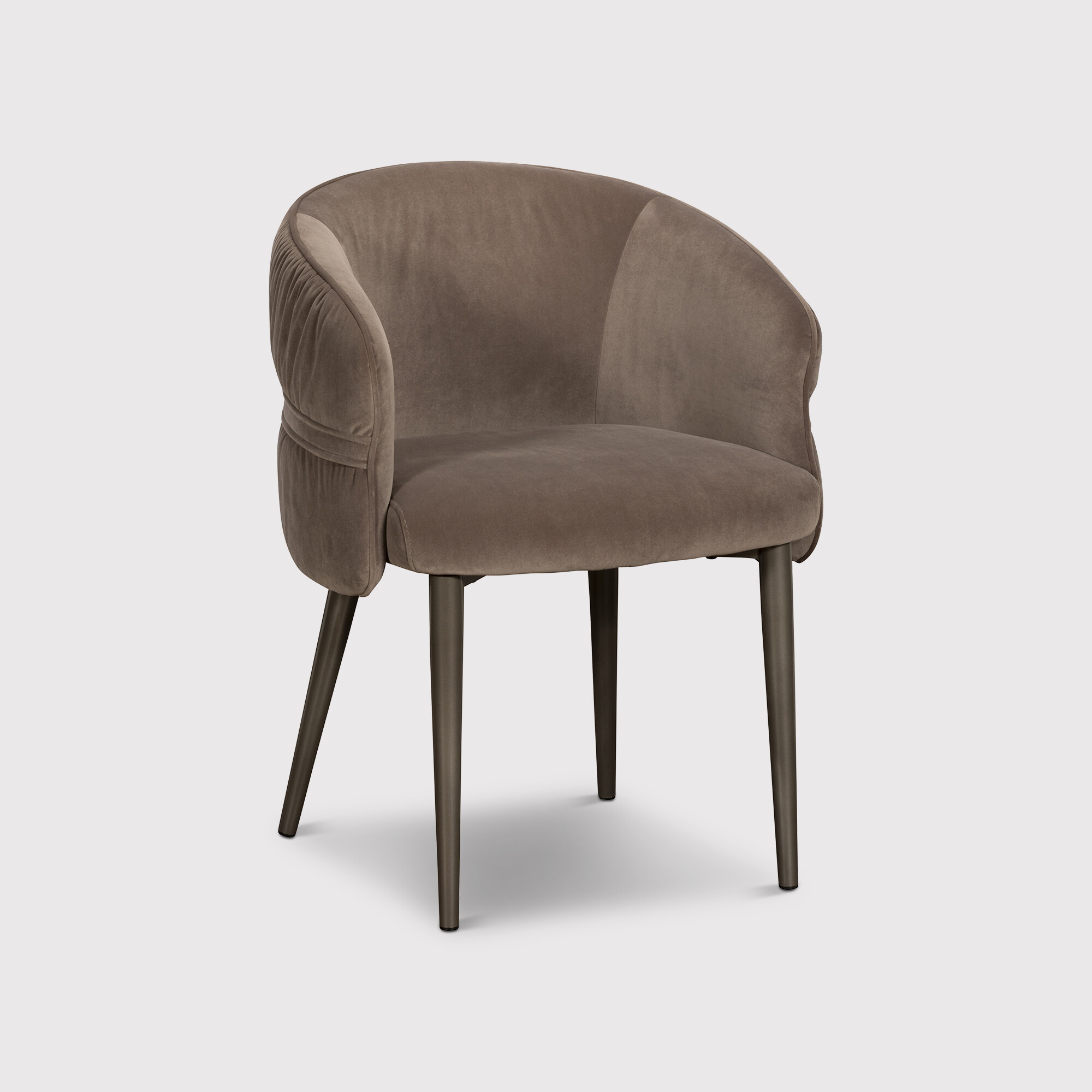 Ziggy Dining Chair 57.5x58.5x78 cm, Brown Velvet | Barker & Stonehouse Ziggy Dining Chair 57.5x58.5x78 cm, Brown Velvet | Barker & Stonehouse