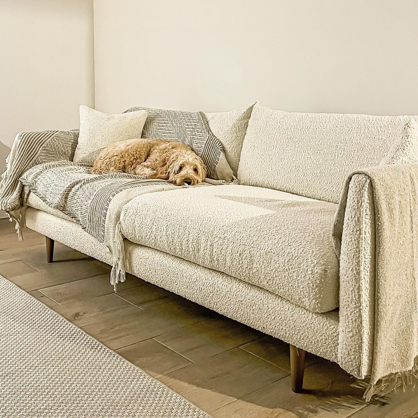 Levico Extra Large Boucle Sofa, Boucle Ivory Barker & Stonehouse