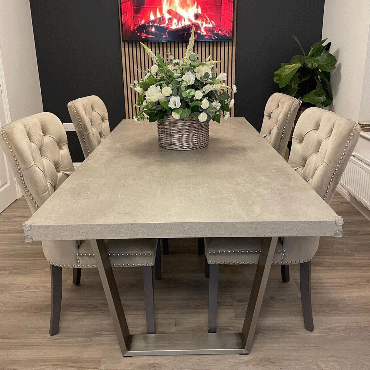 Barker and stonehouse shop concrete dining table