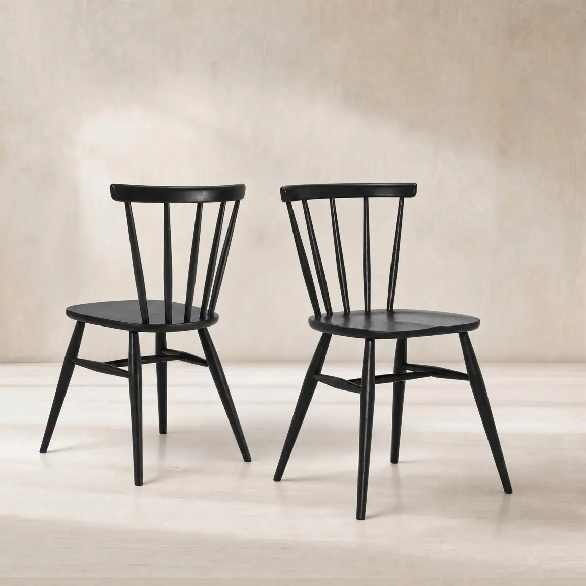 ERCOL アーコールチェア 4back chair (dark) Ercol Heritage Oak Spindle Back Dining Chair, BK Black - Barker