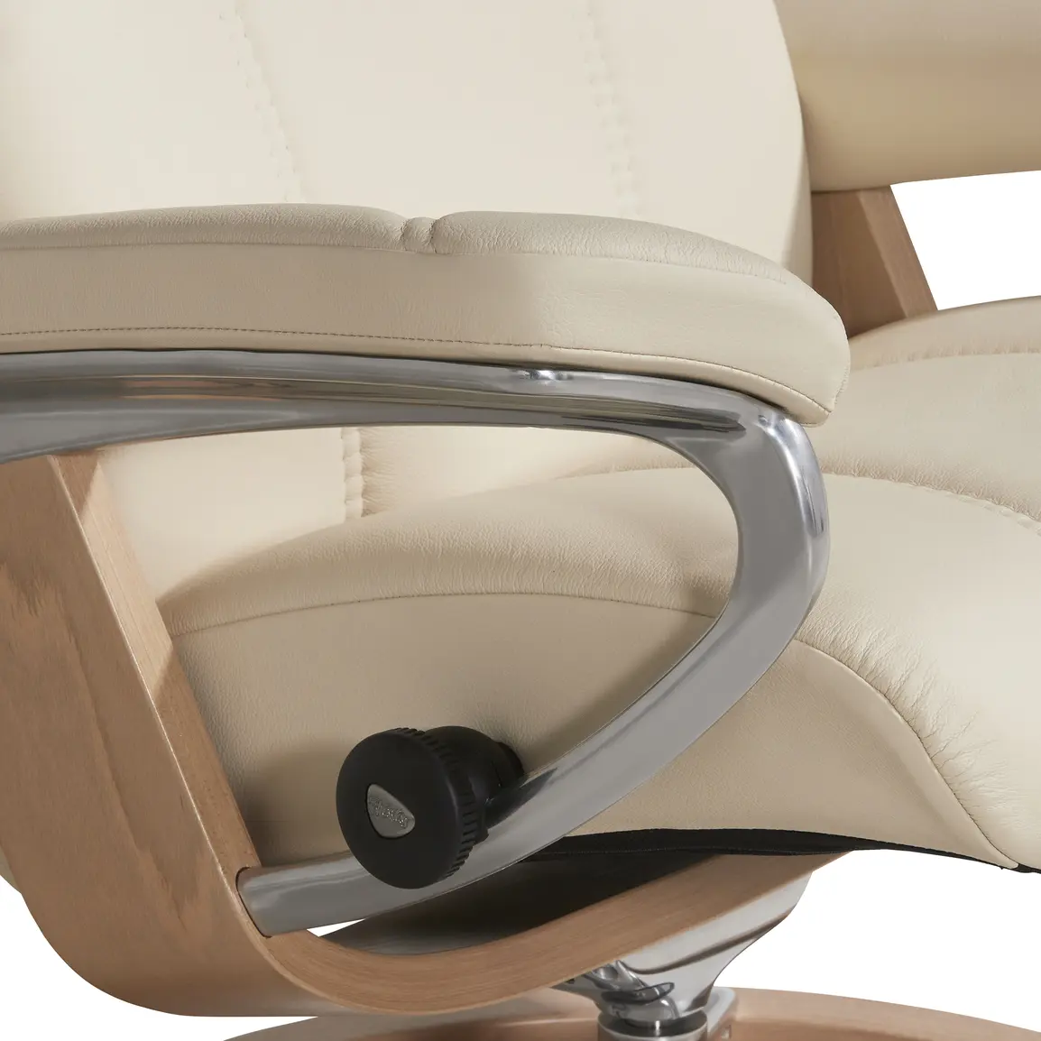 Stressless Consul Medium Signature Cream Batick Leather Recliner
