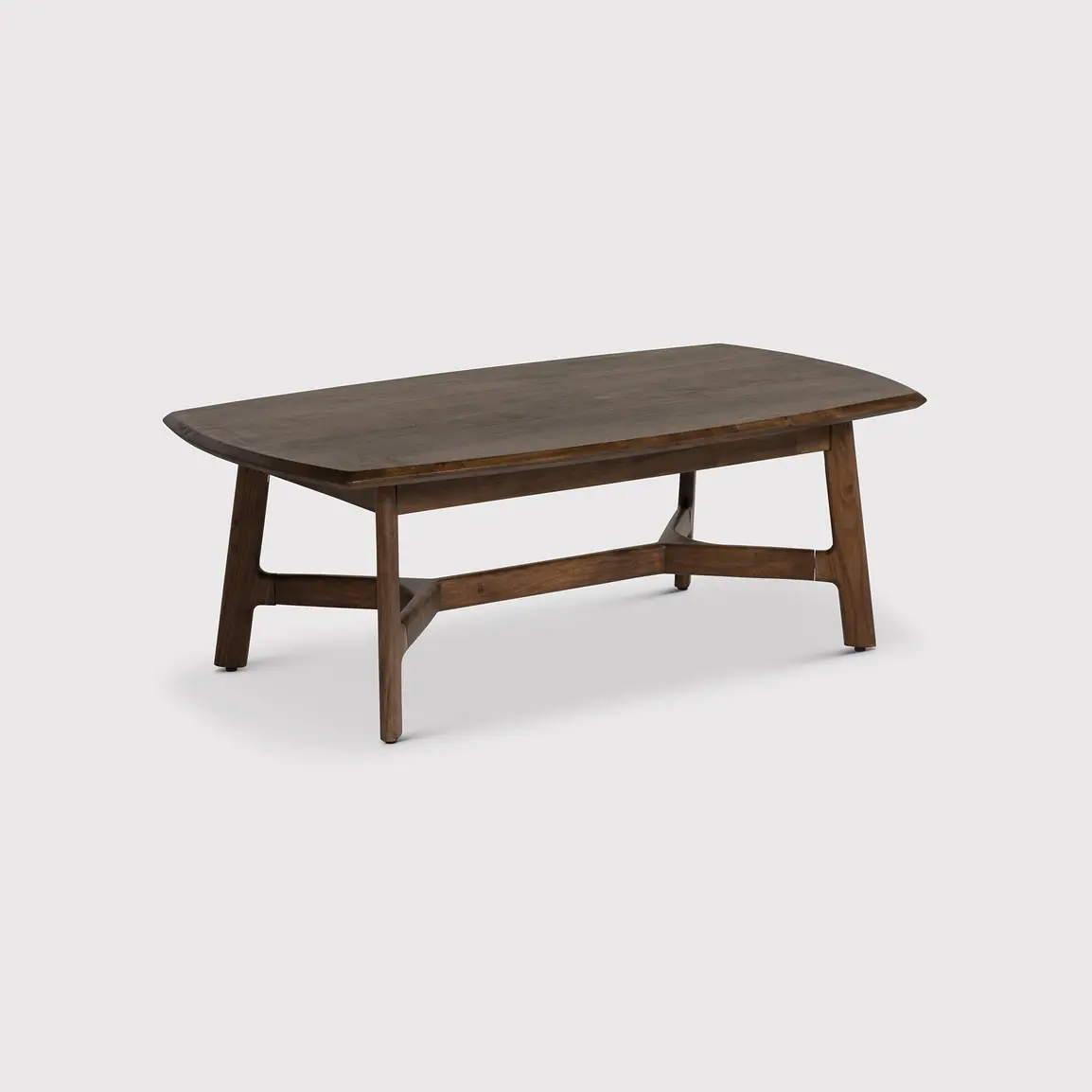 Cresta Acacia Wood Coffee Table, Walnut Finish - Barker & Stonehouse
