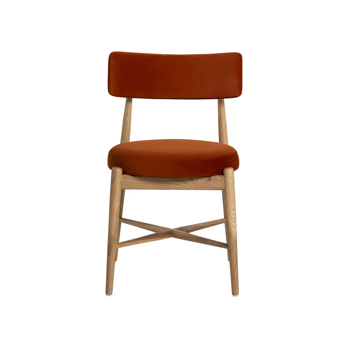 Flora Orange Ash Wood Dining Chair, PU lacquer - Barker & Stonehouse