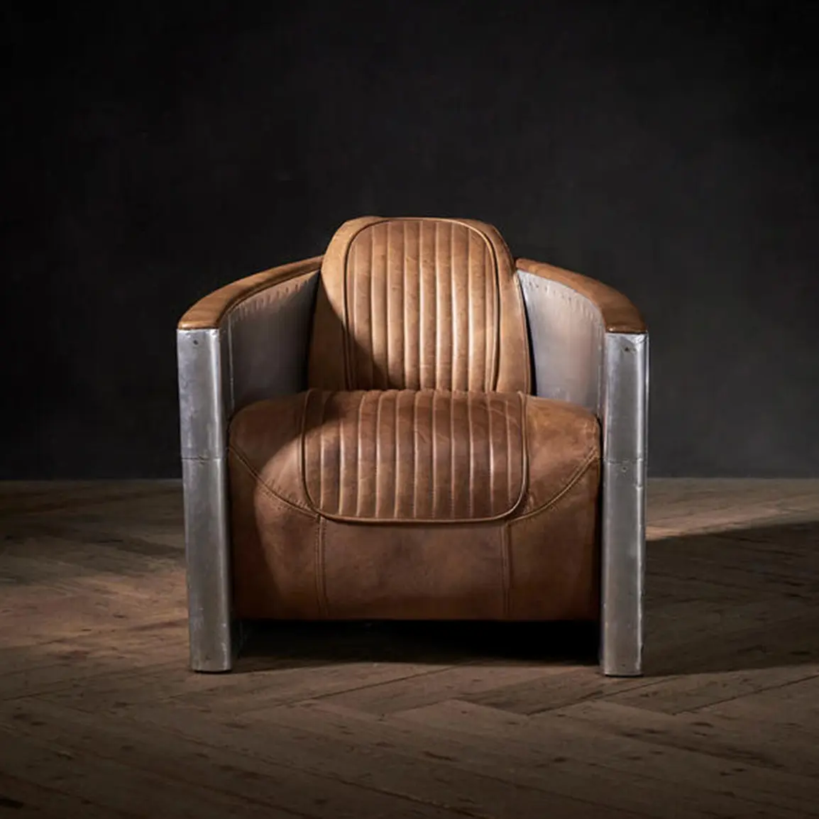 Timothy Oulton Aviator Tomcat Chair, Vintage Cigar and Spitfire