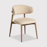Lexa Neutral Boucle Open Back Dining Chair - Beige