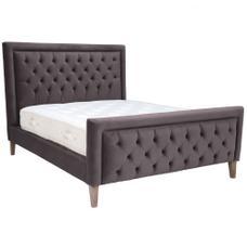 Jerome Velvet Buttoned High End Super King Bed Frame Lumino