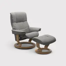 Mayfair medium chair & ottoman with classic clearance base