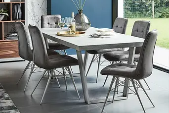 Pale grey dining table sale