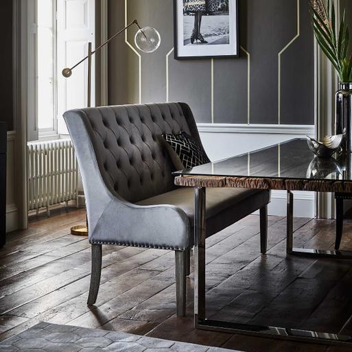 Button back sales dining bench