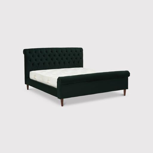 Hadley Velvet Buttoned High End Double Bed Frame Plush Velvet