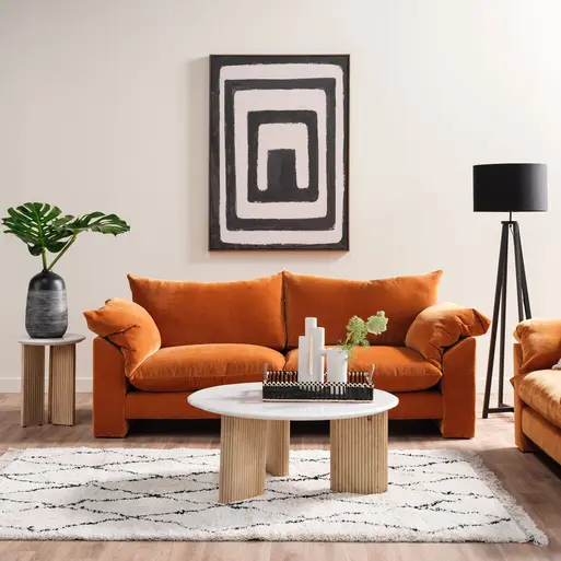Hoxton Chenille Fabric Large 3 Seater Sofa Barker Stonehouse