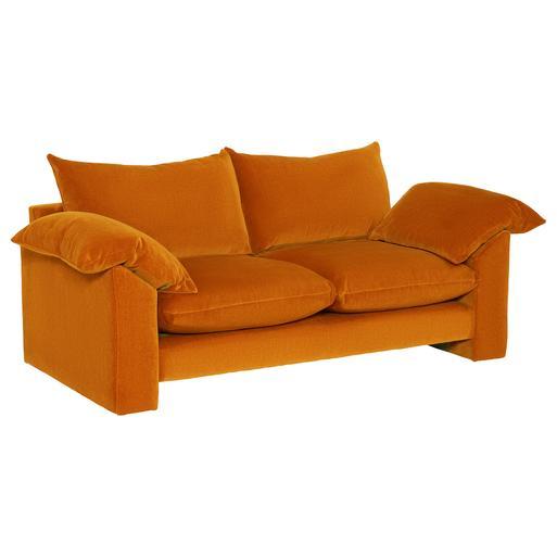 Orange and white sofa deals