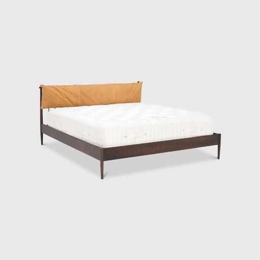 King bed outlet frame dark brown