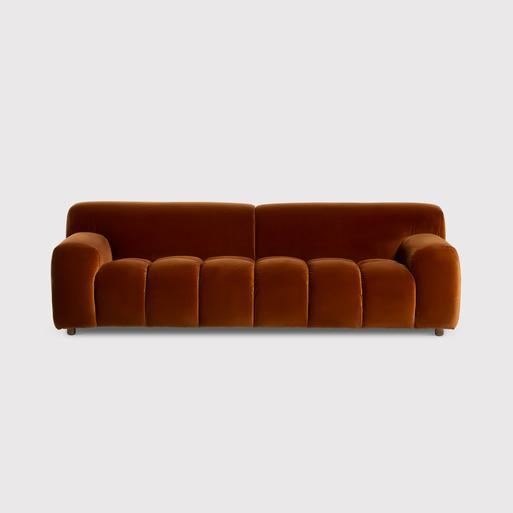 Terracotta velvet new arrivals sofa