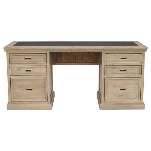 Verberie Desk Top With Vinyl Inlay And Drawers