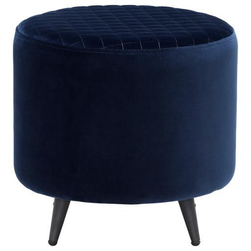 Navy round top footstool