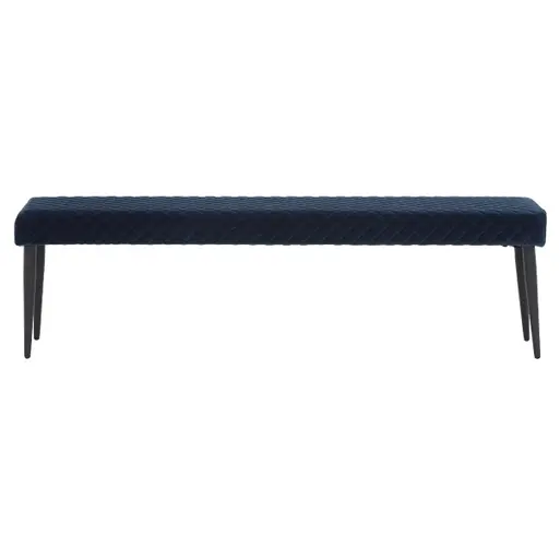 Rivington Blue Velvet Quilted Dining Bench Barker Stonehouse