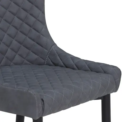 Rivington Grey Faux Leather Quilted Counter Stool Barker