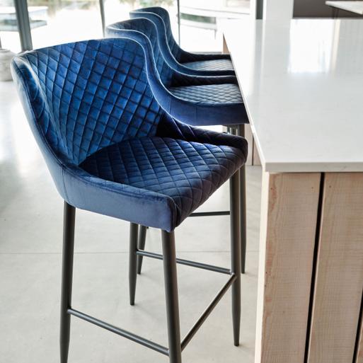 Navy leather discount counter stools