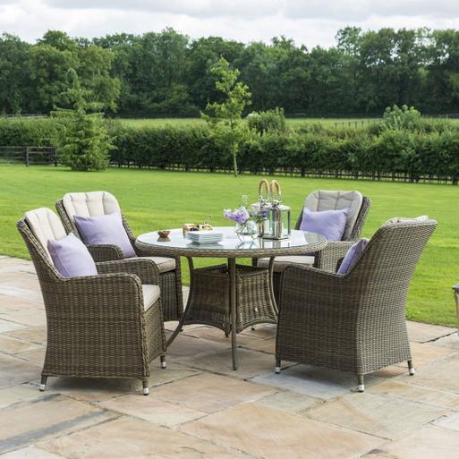 Rattan four outlet seater dining set