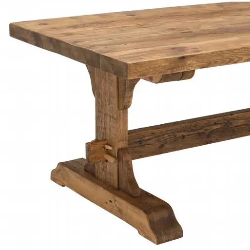 Iron trestle solid wood dining table clearance magnolia home