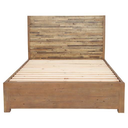 Reclaimed wood cheap bed frame queen