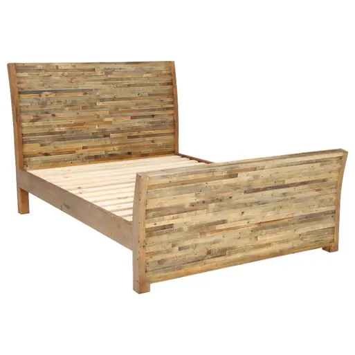 Rustic wood king size bed shop frame