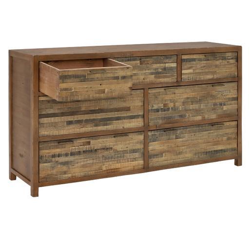 Charlie Reclaimed Wood 7 Drawer Dresser Barker Stonehouse