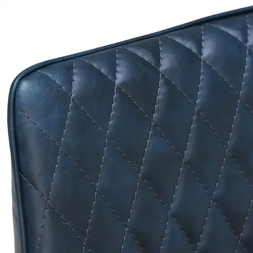 Navy blue leather dining chairs sale