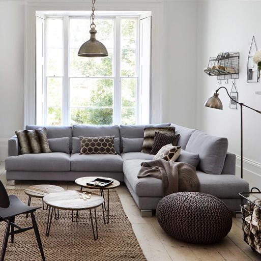Barker and stonehouse store grey corner sofa