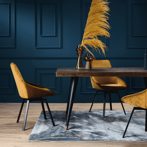 Yellow gold online dining chairs