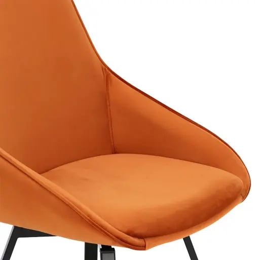 Orange swivel chair outlet
