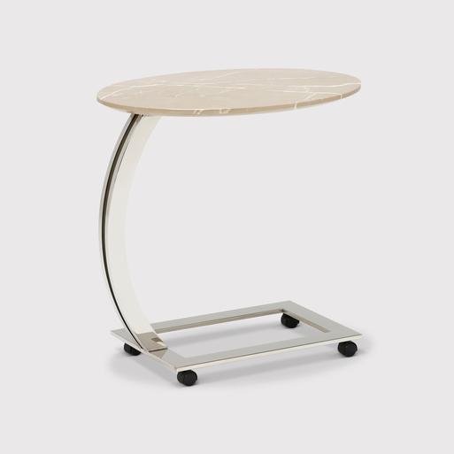Barker and Stonehouse Zion Oval Accent Table Stone Finish AL