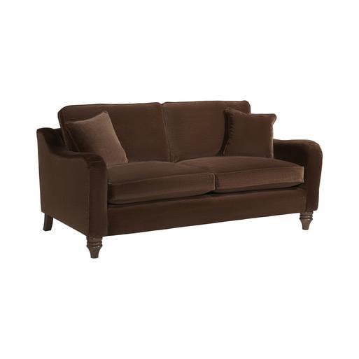 Chocolate brown discount velvet sofa