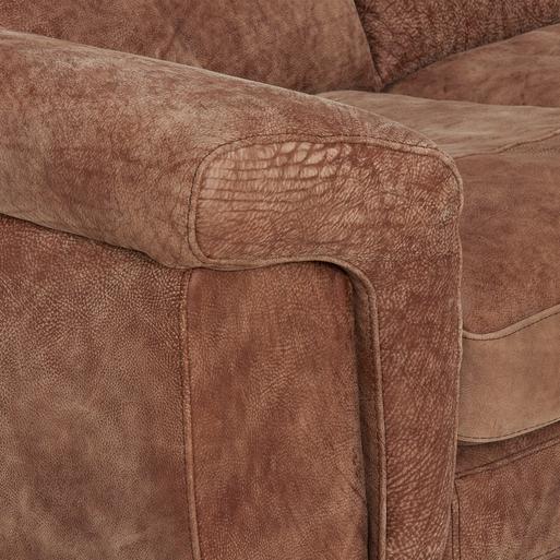 Rancho rustic hot sale brown buckskin sofa