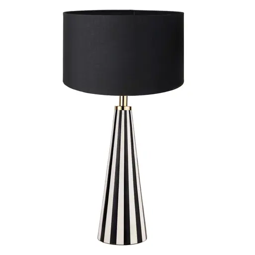 Kate spade black and sales white striped lamp