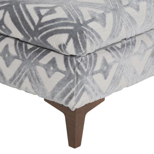 Grey store pattern ottoman