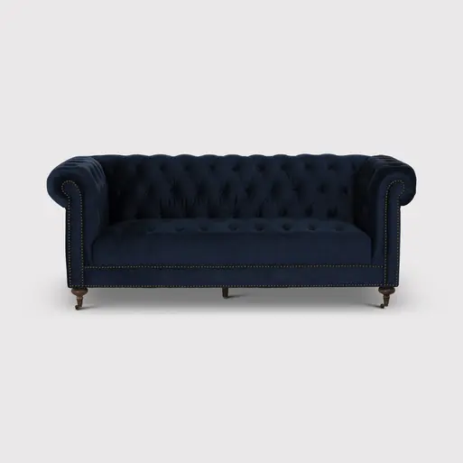 Velvet chesterfield couch top
