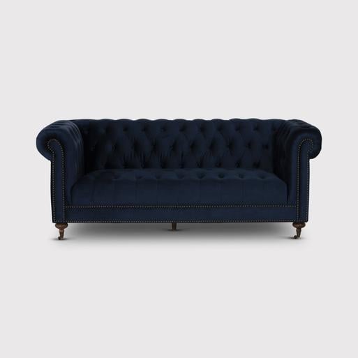 Navy velvet chesterfield sale