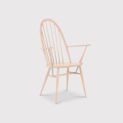 White spindle store armchair