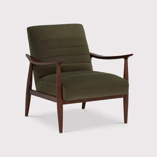 Green mid outlet century accent chair