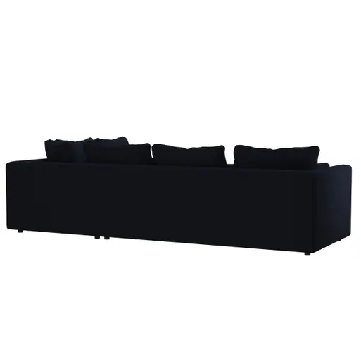 Harrington Plush Velvet Combi Left Hand Corner Sofa Plush Velvet