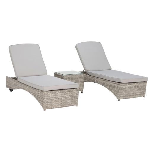 Light grey store sun lounger